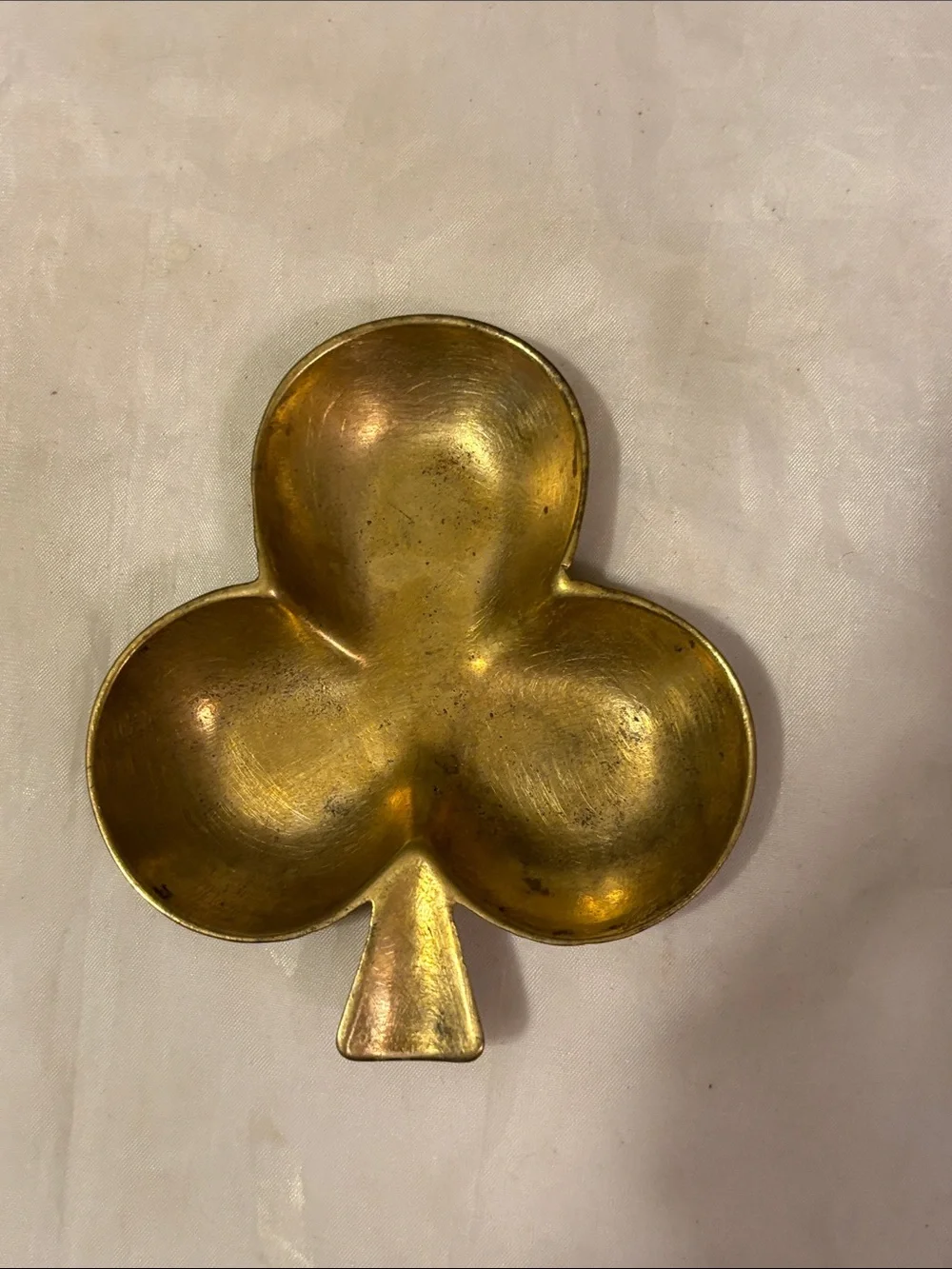 Brass Clover Trinket Dish - Gold Accent